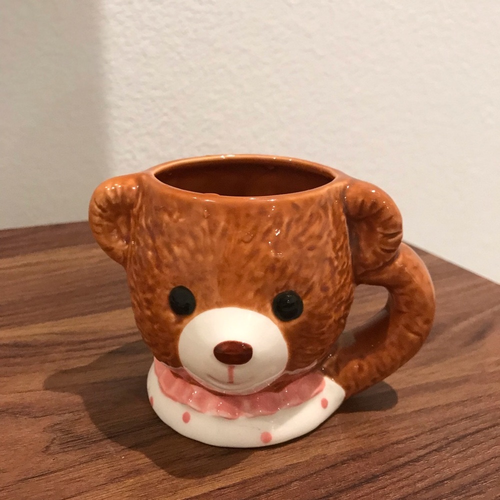 🔻sale Vintage japanese teddy bear mug cup